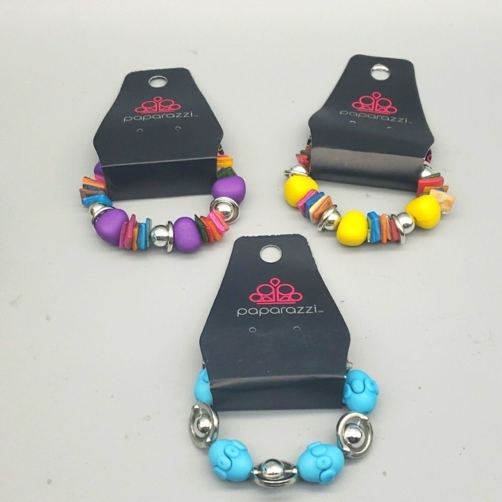 Paparazzi stretch bracelet bundle NWT